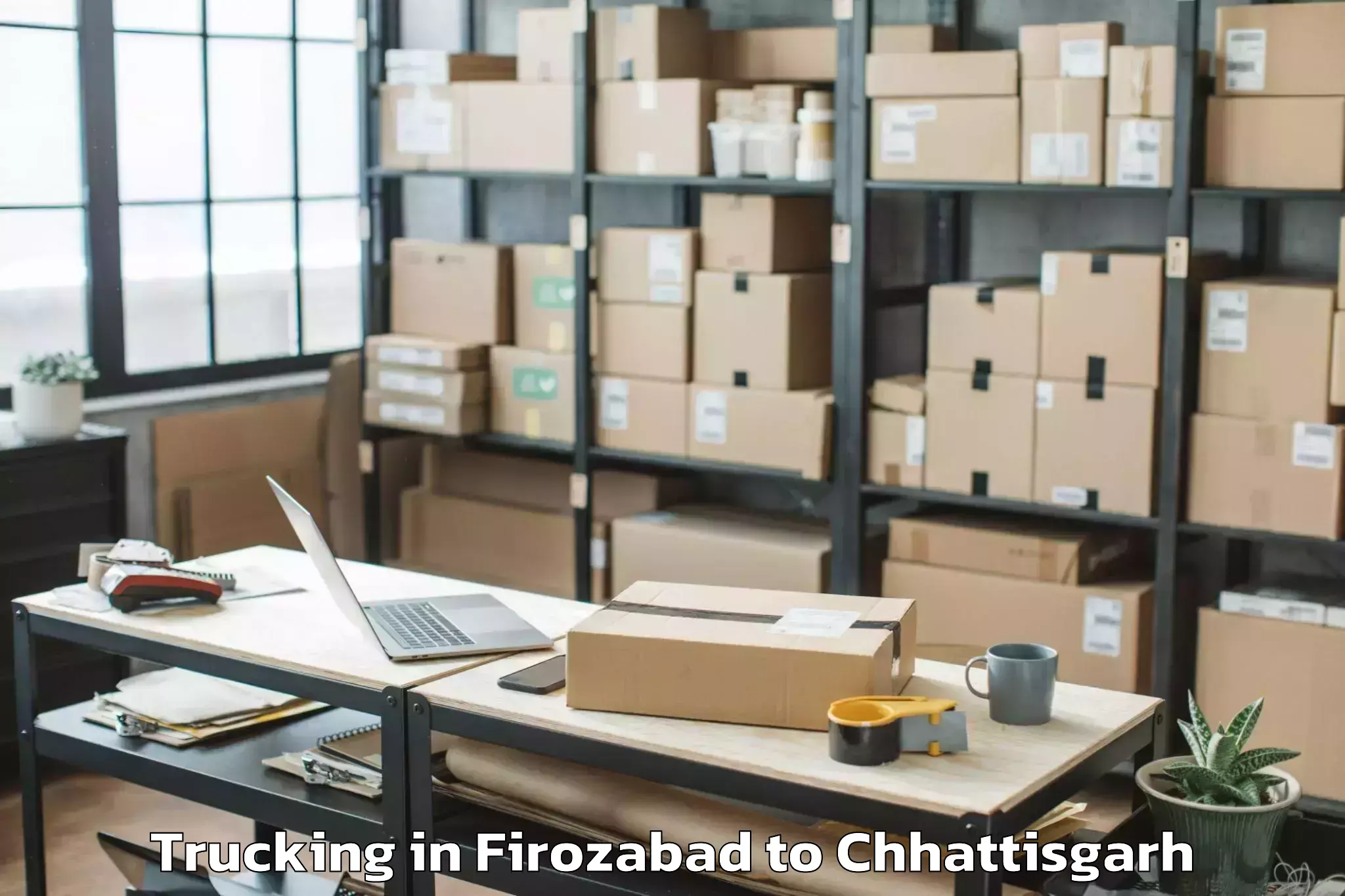 Easy Firozabad to Akaltara Trucking Booking